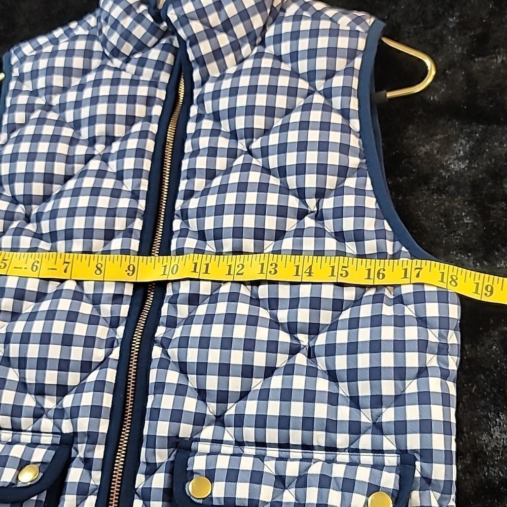 J.Crew Excursion Vest Navy Gingham - Picture 7 of 9